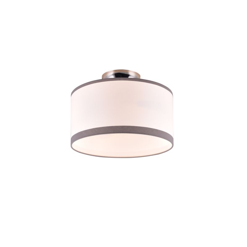- Davos - Chrome 2 Light Ceiling Lamp with White Shade Trio-R61552006 - Davos - Chrome 2 Light Ceiling Lamp with White Shade