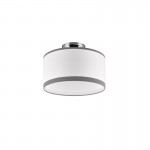 Davos - Chrome 2 Light Ceiling Lamp with White Shade Davos - Chrome 2 Light Ceiling Lamp with White Shade