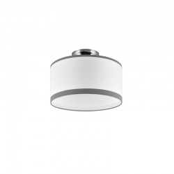 Davos - Chrome 2 Light Ceiling Lamp with White Shade Davos - Chrome 2 Light Ceiling Lamp with White Shade