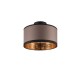 Trio-R61552041 - Davos - Black 2 Light Ceiling Lamp with Taupe Shade