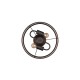 Trio-R61552041 - Davos - Black 2 Light Ceiling Lamp with Taupe Shade