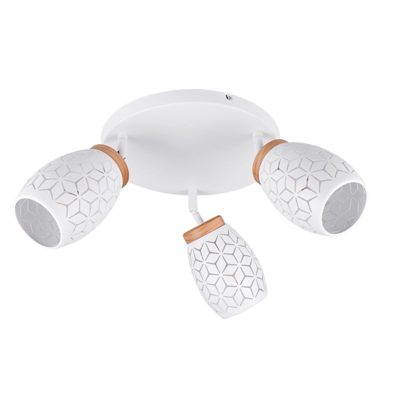 Trio-R61573331 - Bidar - White 3 Spotlight with Wood Accent