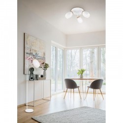 Bidar - White 3 Spotlight with Wood Accent