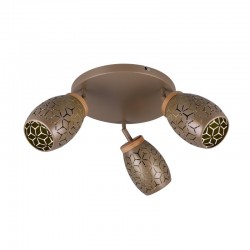 Bidar - Coffee 3 Spotlight with Wood Accent Bidar - Coffee 3 Spotlight with Wood Accent