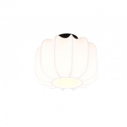 Madeline - Matt Black Semi-Flush with White Fabric Shade ∅ 25 cm Madeline - Matt Black Semi-Flush with White Fabric Shade ∅ 25 cm