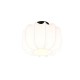 Trio-R61971001 - Madeline - Matt Black Semi-Flush with White Fabric Shade ∅ 25 cm