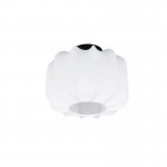 Madeline - Matt Black Semi-Flush with White Fabric Shade ∅ 25 cm Madeline - Matt Black Semi-Flush with White Fabric Shade ∅ 25 cm