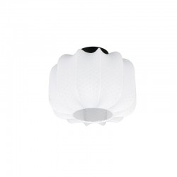 Madeline - Matt Black Semi-Flush with White Fabric Shade ∅ 25 cm Madeline - Matt Black Semi-Flush with White Fabric Shade ∅ 25 cm
