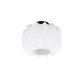Trio-R61971001 - Madeline - Matt Black Semi-Flush with White Fabric Shade ∅ 25 cm