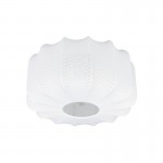 Madeline - Matt Black Semi-Flush with White Fabric Shade ∅ 40 cm Madeline - Matt Black Semi-Flush with White Fabric Shade ∅ 40 cm
