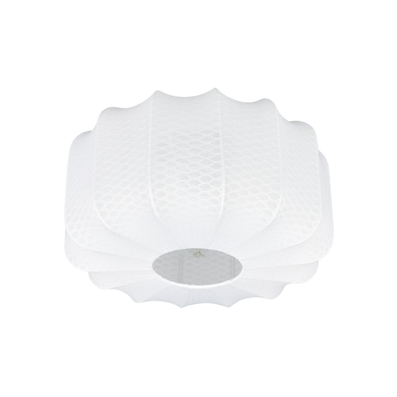 - Madeline - Matt Black Semi-Flush with White Fabric Shade ∅ 40 cm Trio-R61971901 - Madeline - Matt Black Semi-Flush with White Fabric Shade ∅ 40 cm