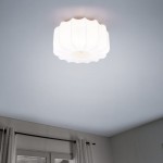 Madeline - Matt Black Semi-Flush with White Fabric Shade ∅ 40 cm Madeline - Matt Black Semi-Flush with White Fabric Shade ∅ 40 cm