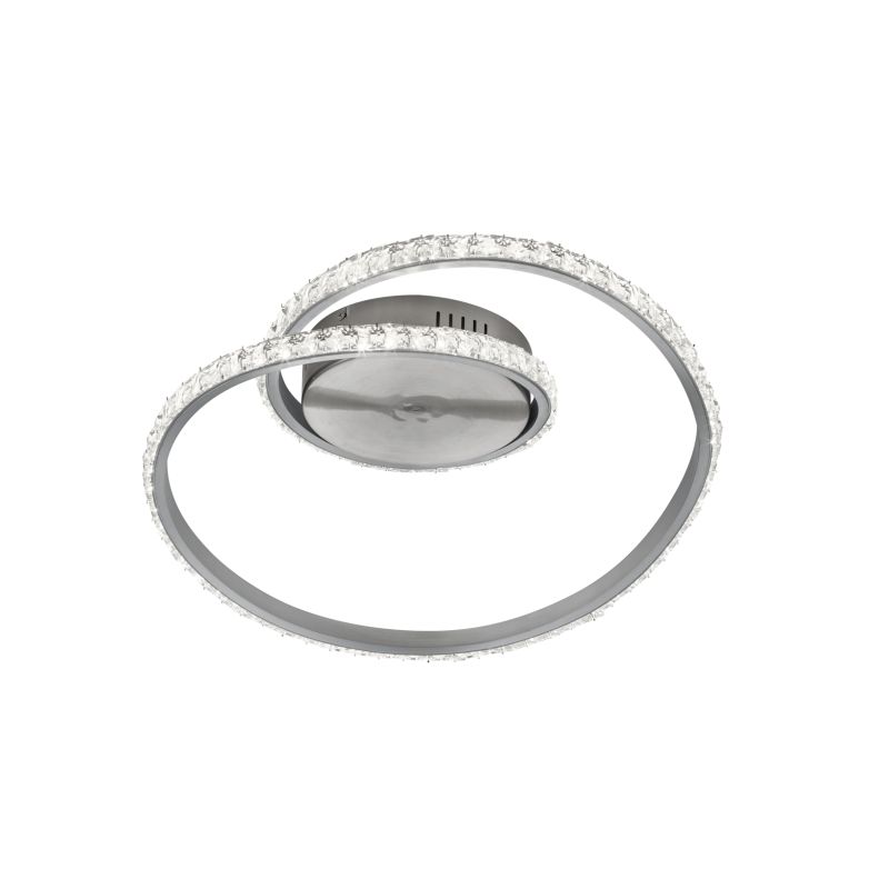 Trio-R62021105 - Rubin - Crystal & Chrome RGBW Flush with Remote Control