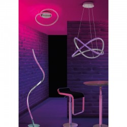 Rubin - Crystal & Chrome RGBW Flush with Remote Control