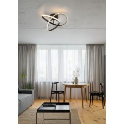 Meo - Black LED Semi Flush 3000K Meo - Black LED Semi Flush 3000K