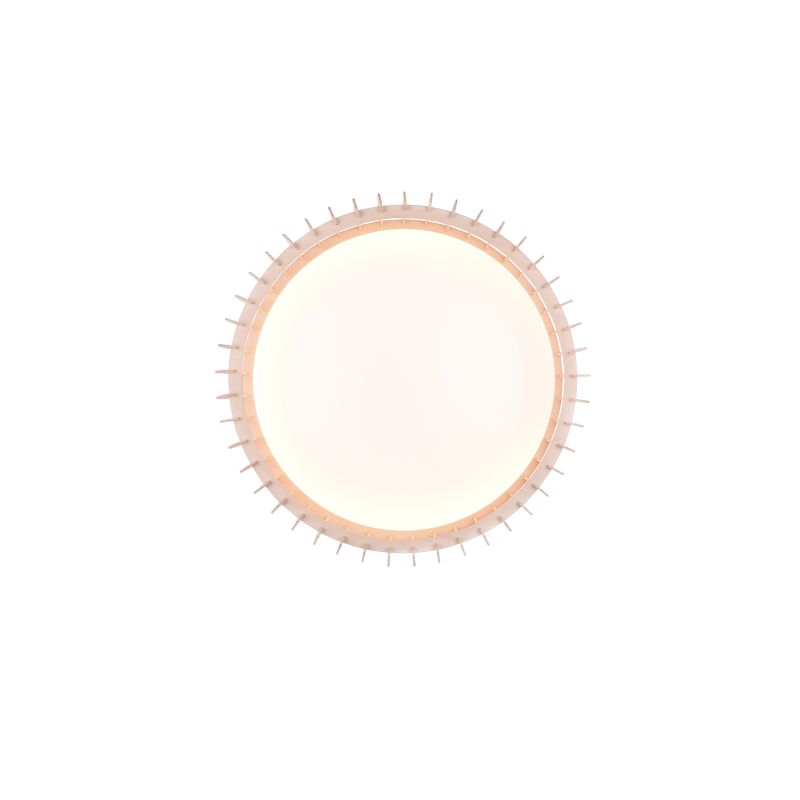 - Monte - Natural Wooden CCT Flush with White Diffuser Trio-R62171930 - Monte - Natural Wooden CCT Flush with White Diffuser