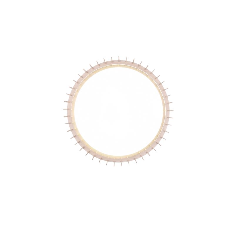 - Monte - Natural Wooden CCT Flush with White Diffuser Trio-R62171930 - Monte - Natural Wooden CCT Flush with White Diffuser