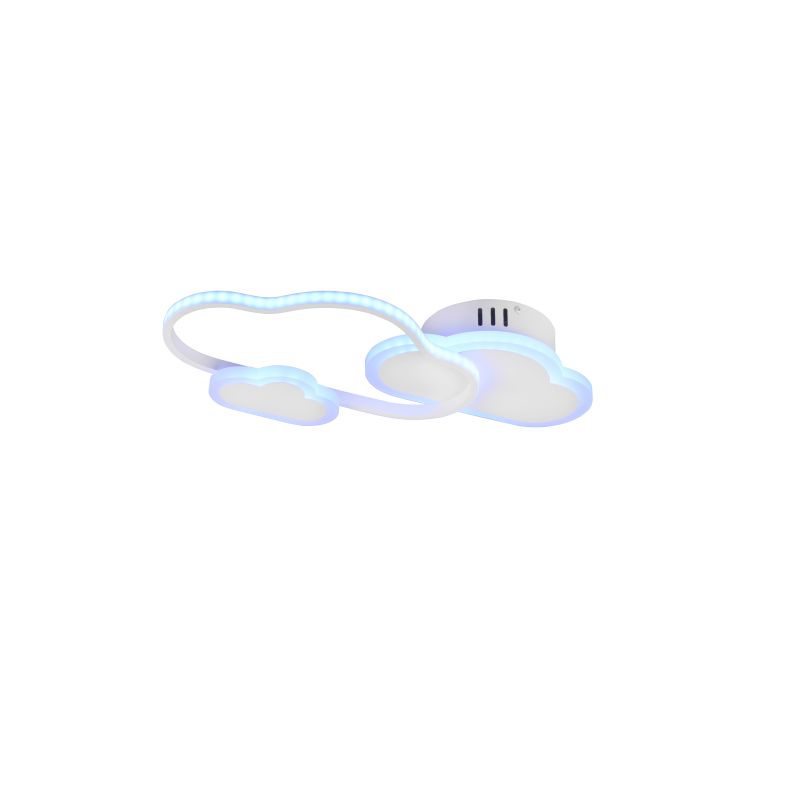 Trio-R62263131 - Cloudy - White RGBW Wall Lamp with Remote Control