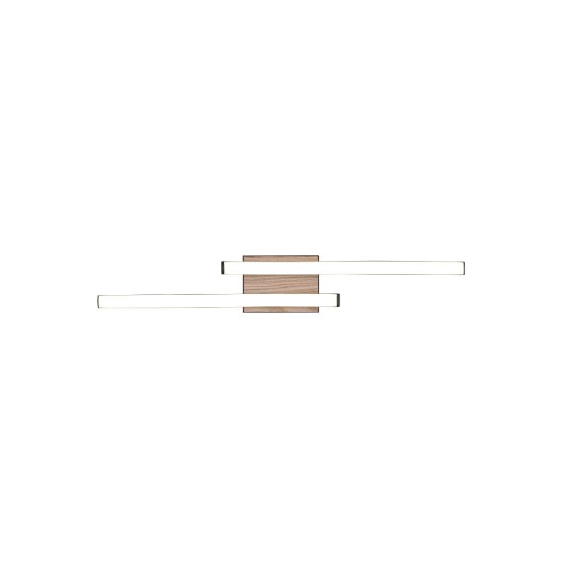Ceiling Lights - Route - Black & Wooden 2 Light LED Ceiling Lamp 3000K Trio-R62472135 - Route - Black & Wooden 2 Light LED Ceiling Lamp 3000K