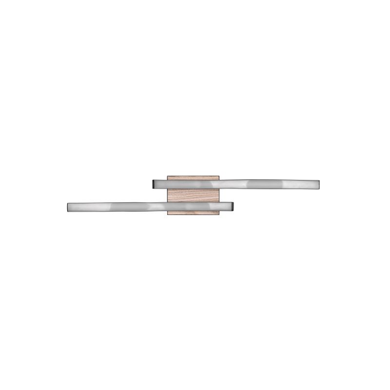 Ceiling Lights - Route - Black & Wooden 2 Light LED Ceiling Lamp 3000K Trio-R62472135 - Route - Black & Wooden 2 Light LED Ceiling Lamp 3000K