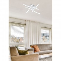 Route - Matt White 4 Light LED Ceiling Lamp 4000K