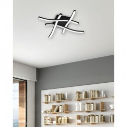 Route - Matt Black 4 Light LED Ceiling Lamp 3000K Route - Matt Black 4 Light LED Ceiling Lamp 3000K