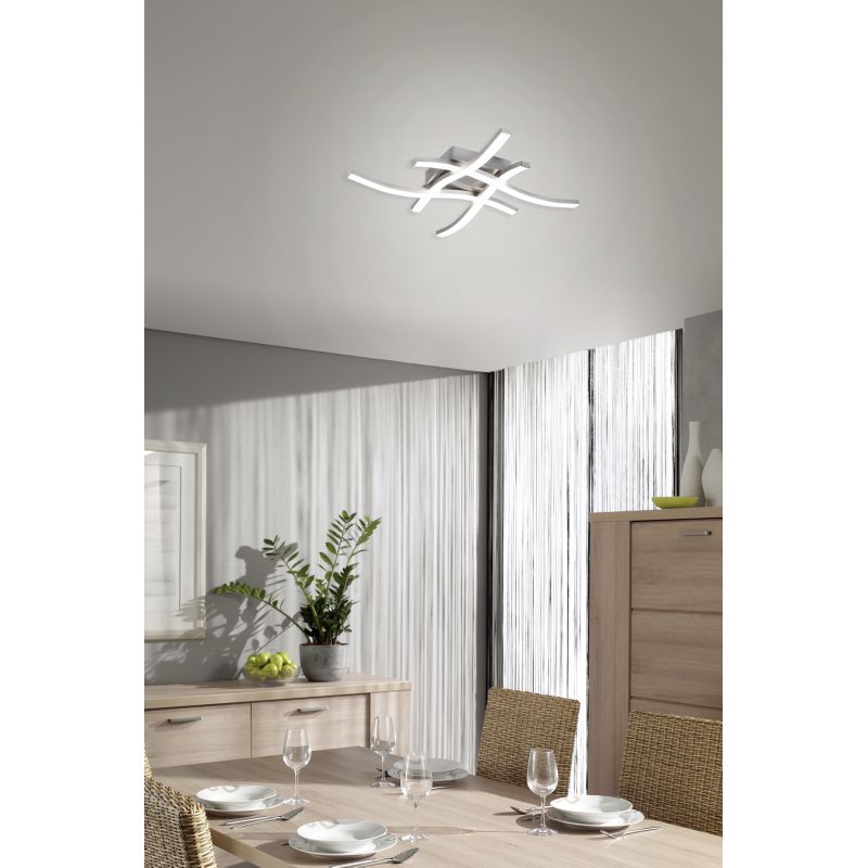 - Route - Matt Nickel 4 Light LED Ceiling Lamp 4000K Trio-R62474407 - Route - Matt Nickel 4 Light LED Ceiling Lamp 4000K