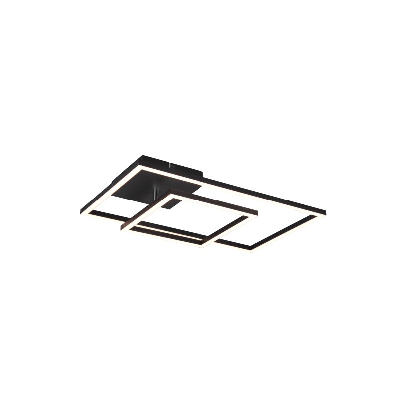 Ceiling Lights - Padella - Matt Black 2 Light Flush 3000K Trio-R62642132 - Padella - Matt Black 2 Light Flush 3000K