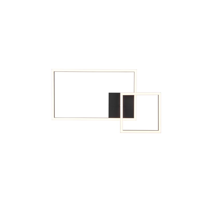 Ceiling Lights - Padella - Matt Black 2 Light Flush 3000K Trio-R62642132 - Padella - Matt Black 2 Light Flush 3000K