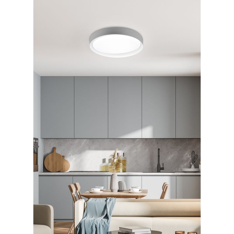 - Zeta - Grey CCT Ceiling Lamp with Remote Control Ø 48.5 cm Trio-R62712411 - Zeta - Grey CCT Ceiling Lamp with Remote Control Ø 48.5 cm