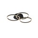 Trio-R62823132 - Circle - Matt Black 3 Light CCT Ceiling Lamp with Remote Control