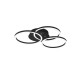 Trio-R62823132 - Circle - Matt Black 3 Light CCT Ceiling Lamp with Remote Control