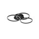 Trio-R62823132 - Circle - Matt Black 3 Light CCT Ceiling Lamp with Remote Control
