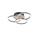 - Circle - Black & Wooden 3 Light CCT Ceiling Lamp with Remote Control Trio-R62823135 - Circle - Black & Wooden 3 Light CCT Ceiling Lamp with Remote Control