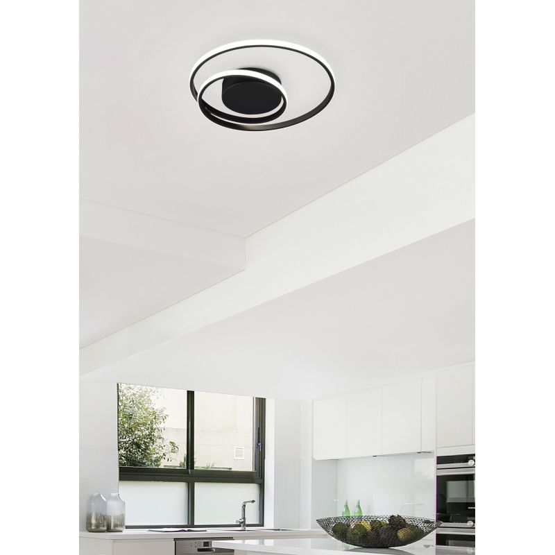 - Zibal - Matt Black LED Ceiling Lamp Trio-R62911132 - Zibal - Matt Black LED Ceiling Lamp