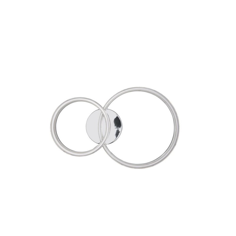 Trio-R63292106 - Mova - Chrome 2 Light LED Flush with Clear Ribbed Diffuser