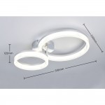 Mova - Chrome 2 Light LED Flush with Clear Ribbed Diffuser