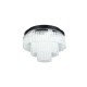 Trio-R63441032 - Vono - Black RGB Flush with Clear Twisted Glass Rods