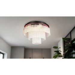 Vono - Black RGB Flush with Clear Twisted Glass Rods