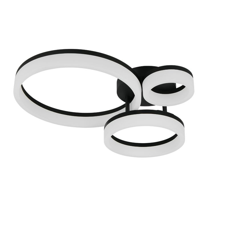 Trio-R63601332 - Scope - Matt Black 3 Light LED Ceiling Lamp 3000K