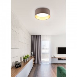 Locarno - Taupe & Gold LED Ceiling Lamp Locarno - Taupe & Gold LED Ceiling Lamp