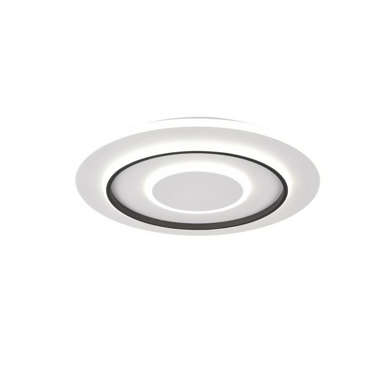 Ceiling Lights - Jora - Matt White & Black CCT Ceiling Lamp with Remote Control Ø 60 cm Trio-R64303931 - Jora - Matt White & Black CCT Ceiling Lamp with Remote Control Ø 60 cm
