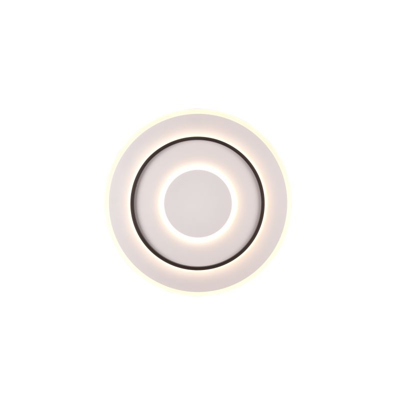 Ceiling Lights - Jora - Matt White & Black CCT Ceiling Lamp with Remote Control Ø 60 cm Trio-R64303931 - Jora - Matt White & Black CCT Ceiling Lamp with Remote Control Ø 60 cm