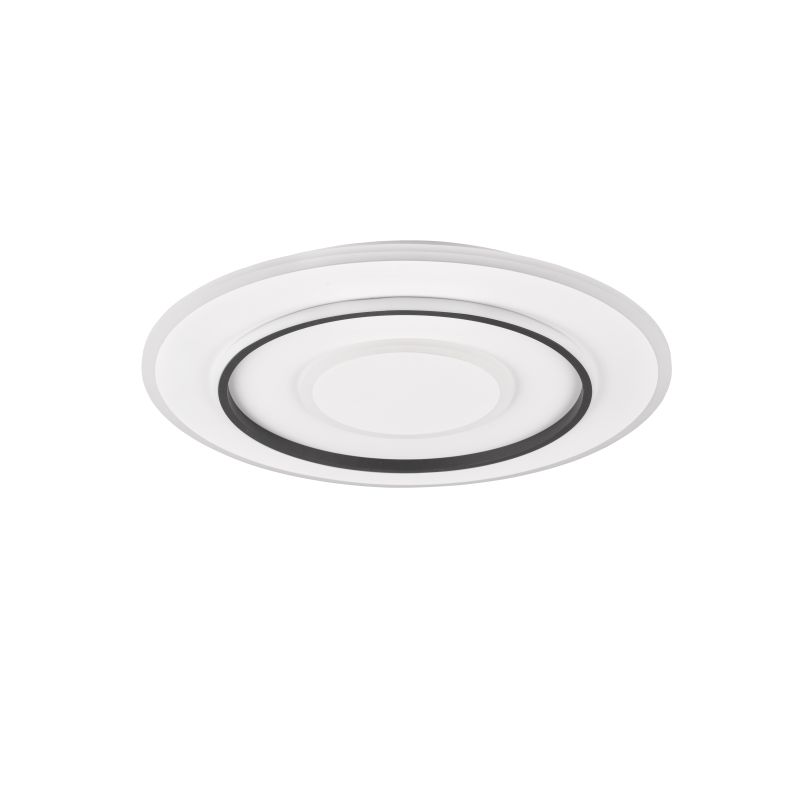 Ceiling Lights - Jora - Matt White & Black CCT Ceiling Lamp with Remote Control Ø 60 cm Trio-R64303931 - Jora - Matt White & Black CCT Ceiling Lamp with Remote Control Ø 60 cm