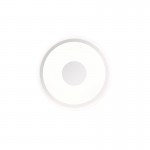 Bunda - White & Chrome LED Ceiling Lamp Ø 33 cm