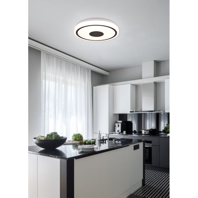 Trio-R64361132 - Bunda - White & Black LED Ceiling Lamp Ø 33 cm
