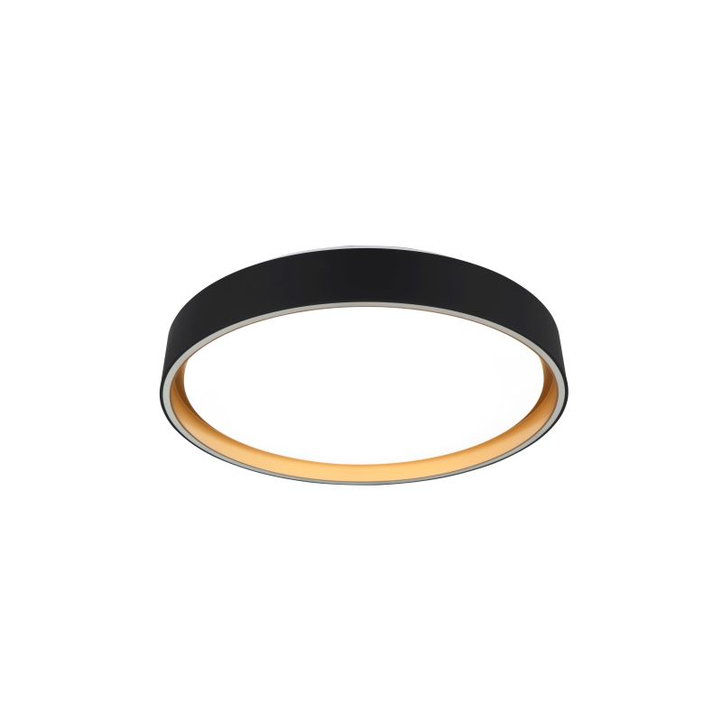 Ceiling Lights - Felis - Matt Black & Gold CCT Ceiling Lamp with Remote Control Ø 40 cm Trio-R64391080 - Felis - Matt Black & Gold CCT Ceiling Lamp with Remote Control Ø 40 cm