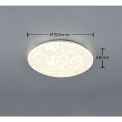 Umbria V - White LED Flush with Pattern Diffuser 4000K