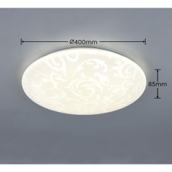 Umbria V - White LED Flush with Pattern Diffuser 4000K