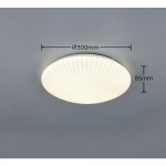 Umbria VI - White LED Flush with Pattern Diffuser 4000K